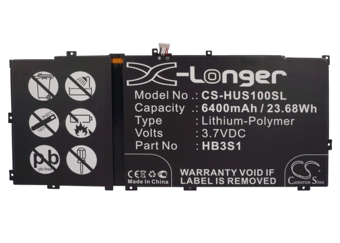 Batteri til bærbar PC for Huawei MediaaPad 10FHD, MediaaPad S10 og andre.