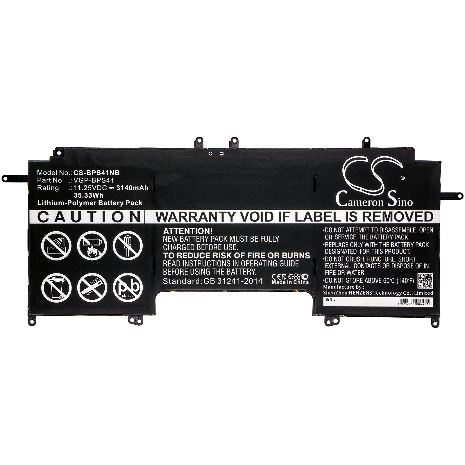 Batteri til bærbar PC for Sony VAIO Fit 13A, SVF13N27PW/B, SVF13N17PW/B og andre.