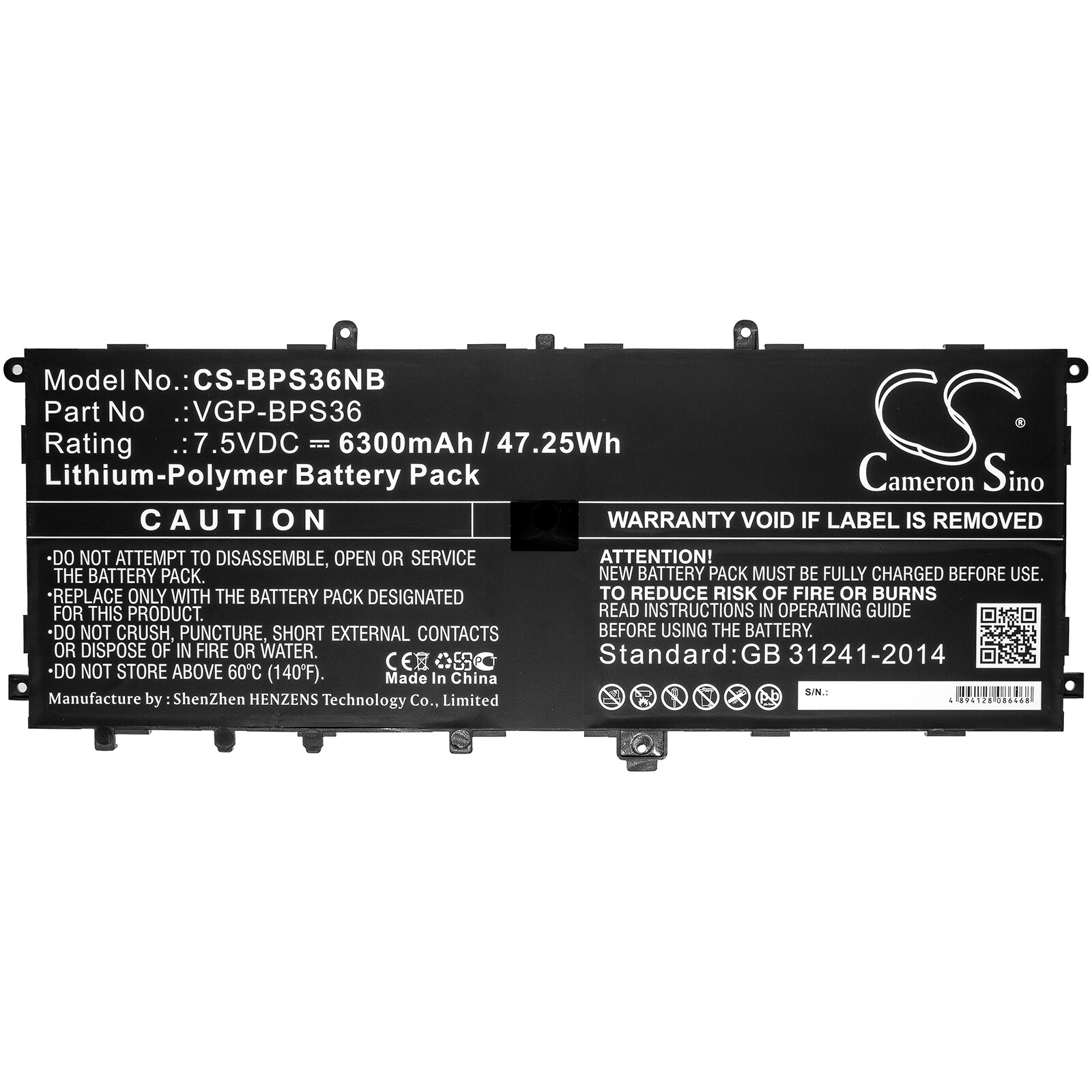 Batteri til bærbar PC for Sony VAIO Duo 13, SVD1322ZPWR, SVP1321ZPWR og andre.