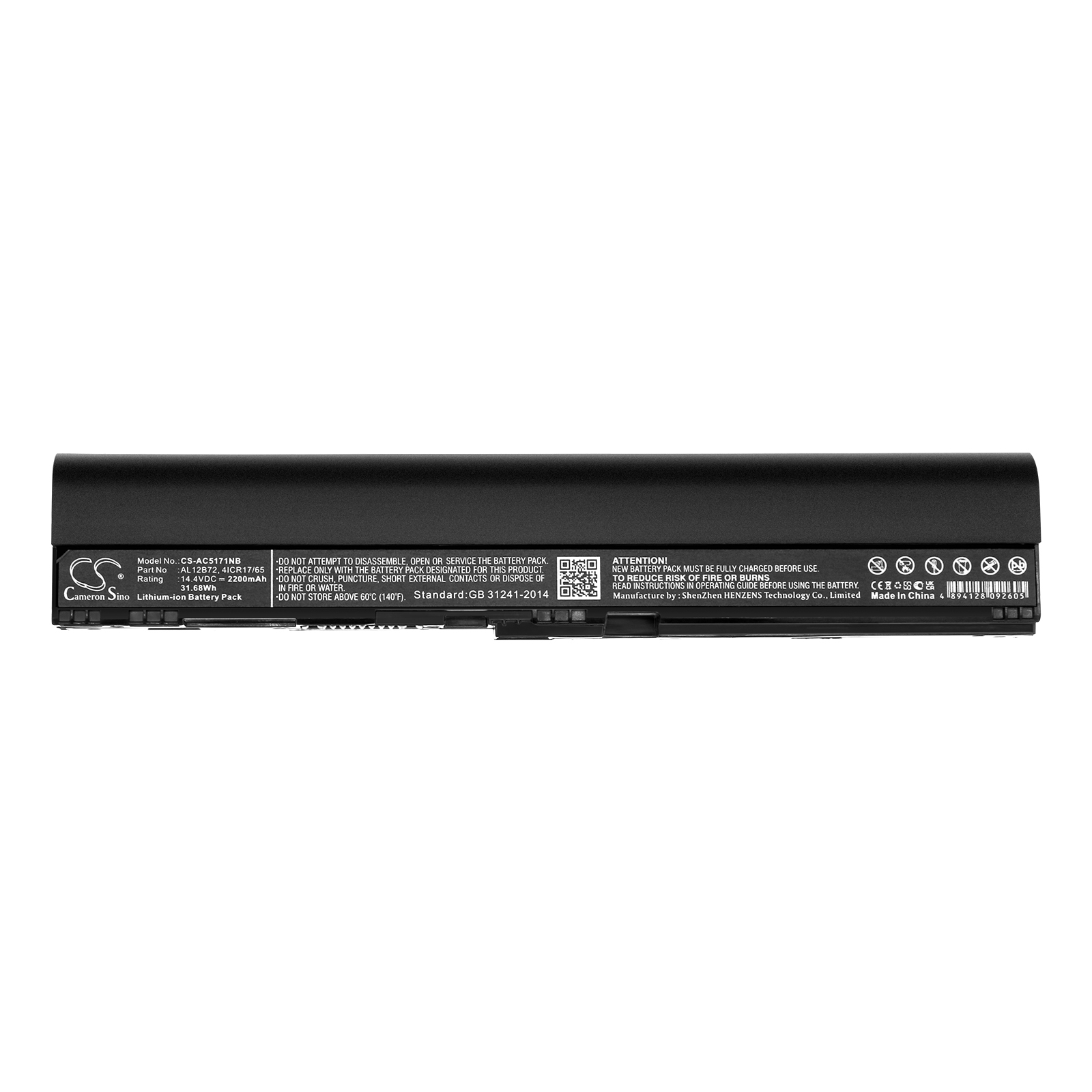 Batteri til bærbar PC for Acer Aspire V5-171, Aspire One 725, Aspire One 756 og andre.
