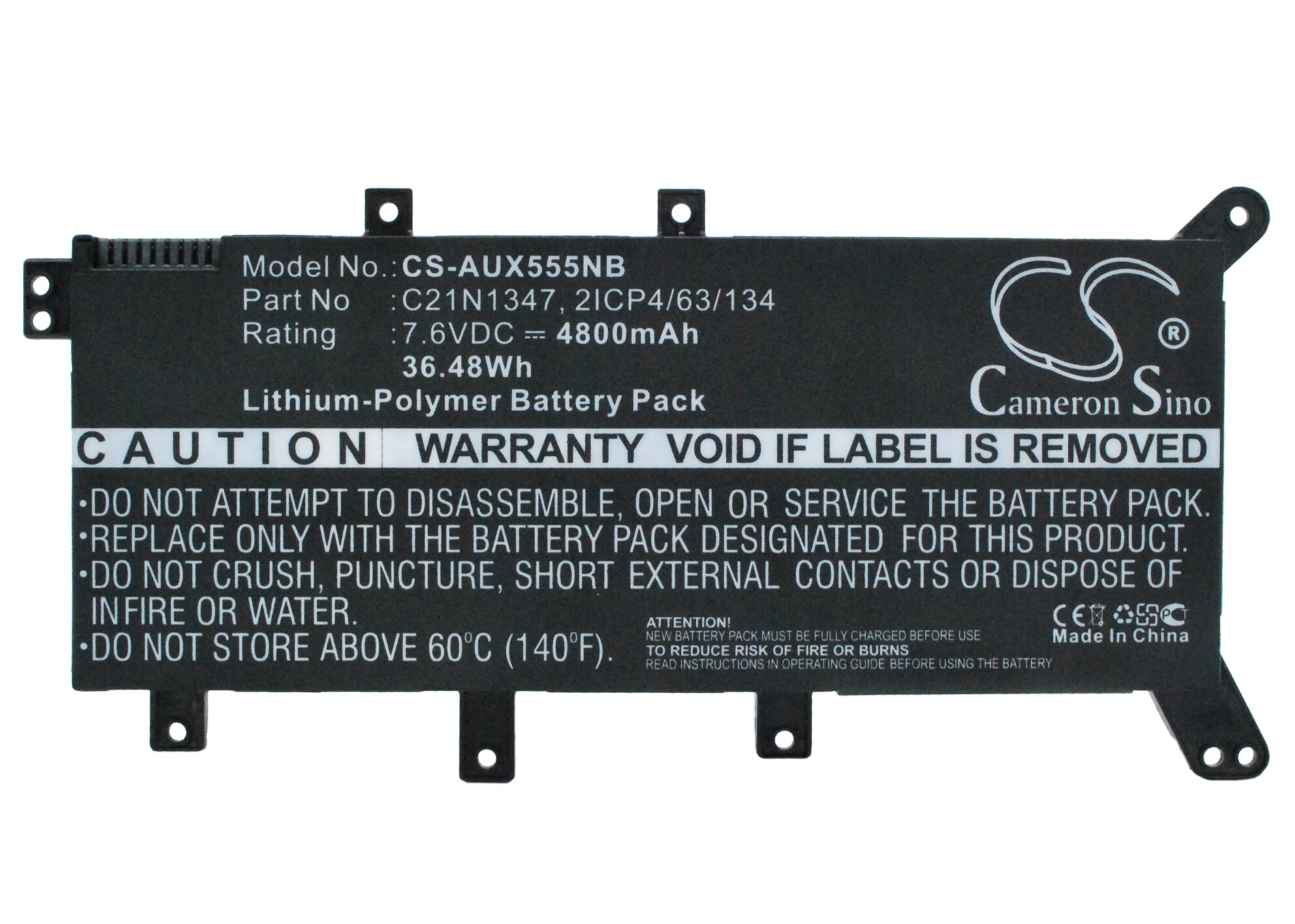 Batteri 4800 mAh for Asus Bærbar PC – Originalkvalitet Li-Polymer