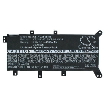 Batteri 4800 mAh for Asus Bærbar PC – Originalkvalitet Li-Polymer