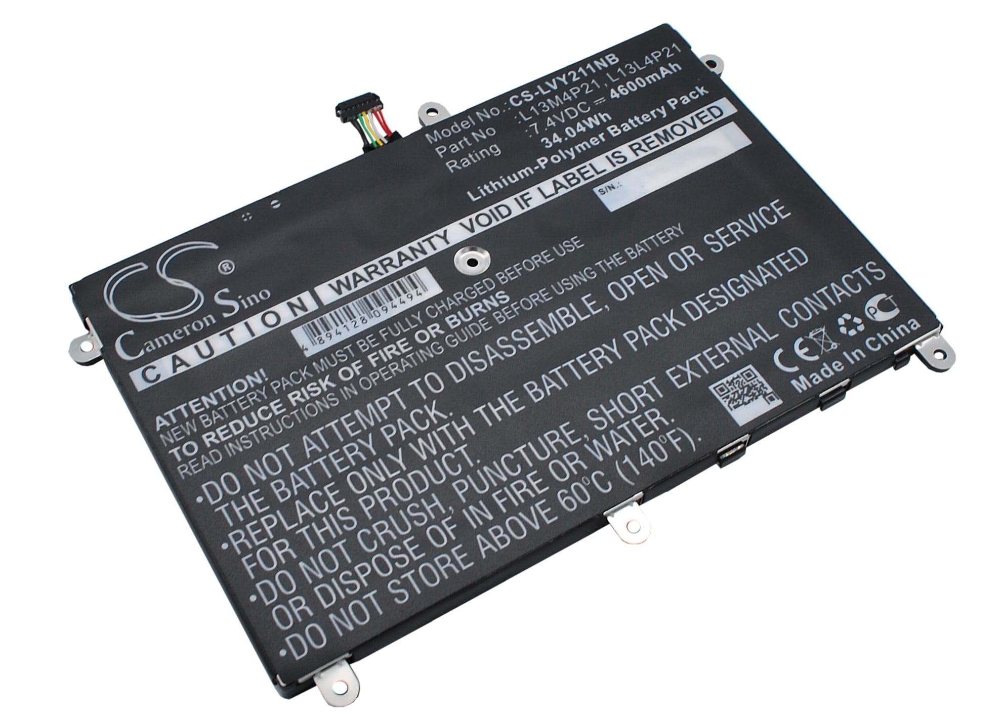 Batteri til bærbar PC for Lenovo Yoga 2 11, Yoga 2 11 11.6" og andre.