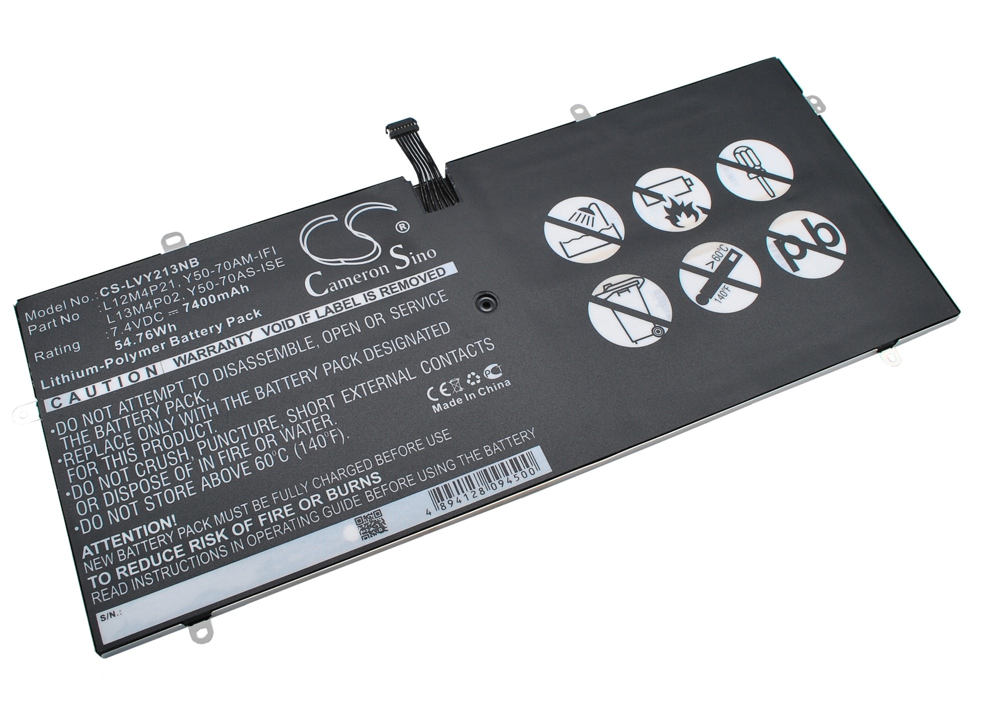 Batteri til bærbar PC for Lenovo Yoga 2 Pro Ultrabook, Yoga 2 Ultrabook og andre.