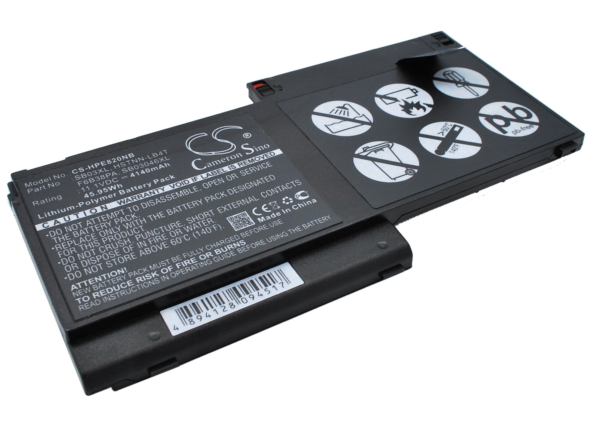 Batteri til bærbar PC for HP Elitebook 820, Elitebook 820 G1 og andre