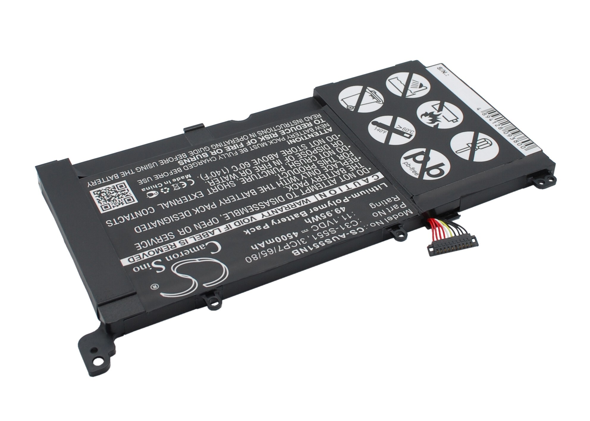 Batteri til bærbar PC for Asus VivoBook S551L, VivoBook S551LA og andre.