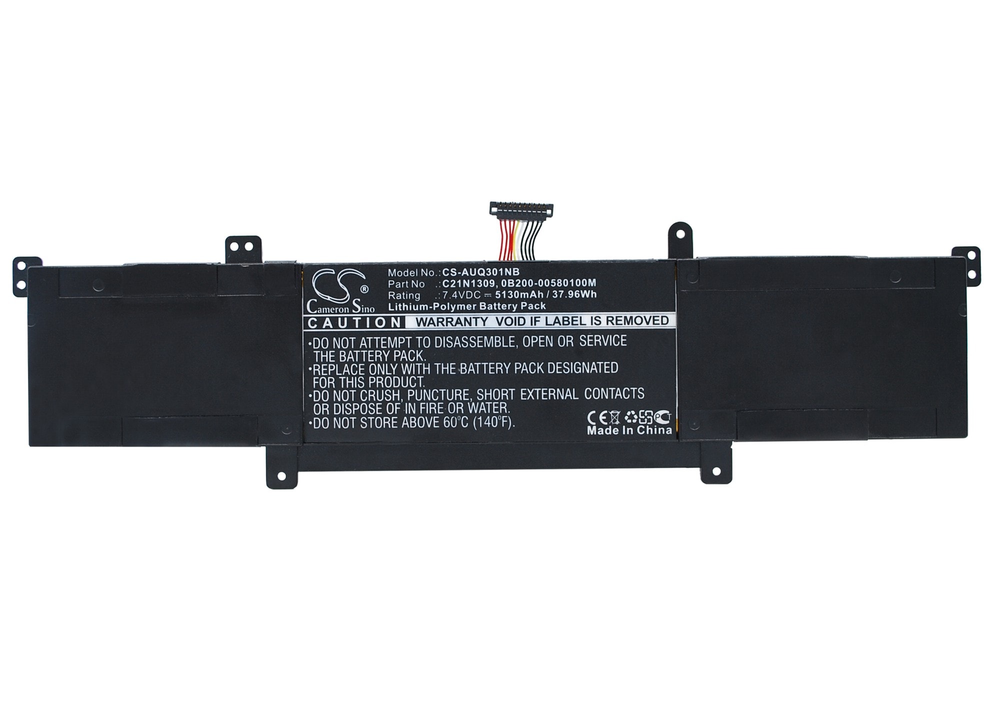 Batteri til bærbar PC for Asus VivoBook Q301, VivoBook Q301L, Q301LA-BHI5T02 og andre.