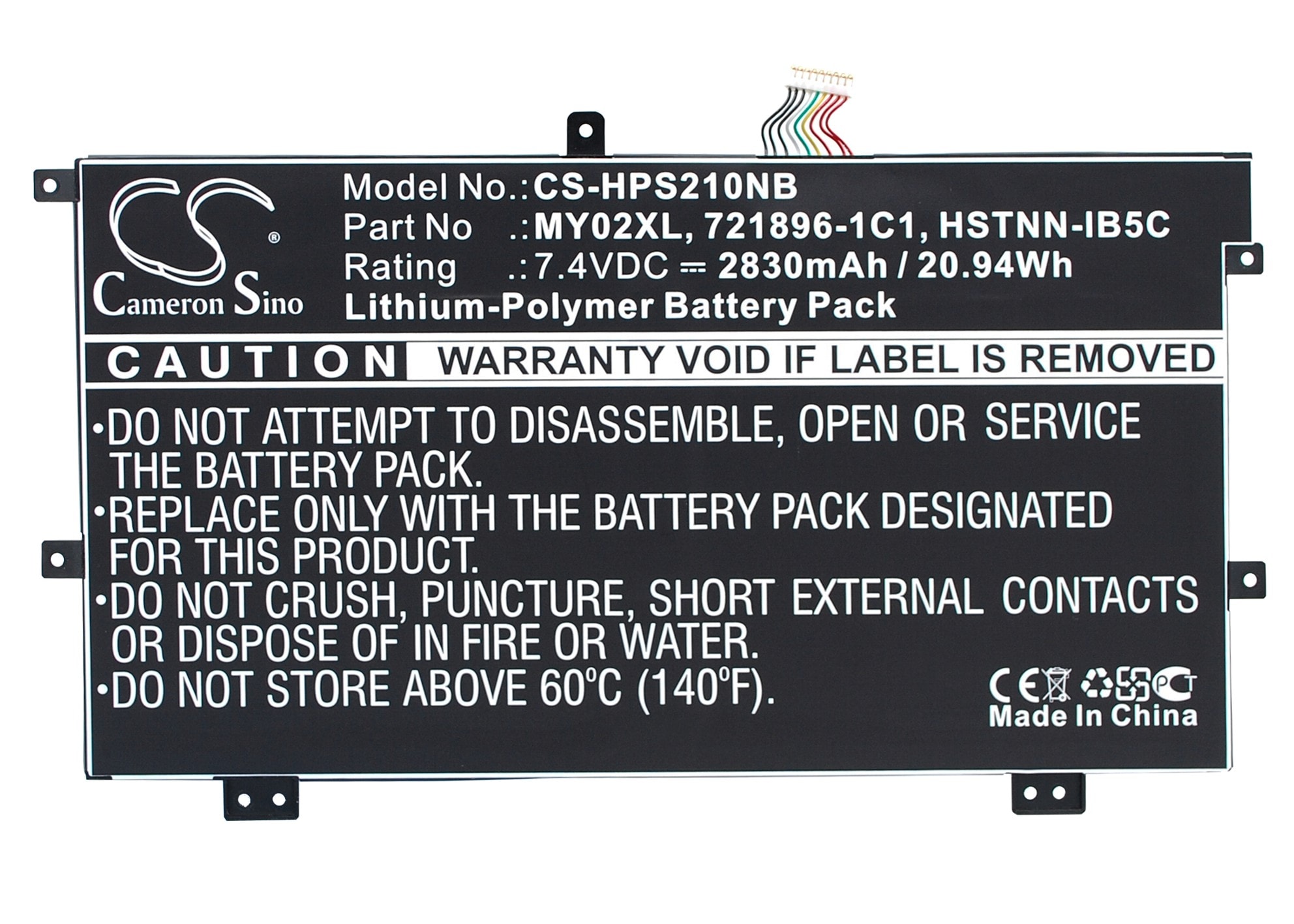 Batteri til bærbar PC for HP Slatebook x2, Slatebook x2 10-H010NR, TPN-Q127 og andre