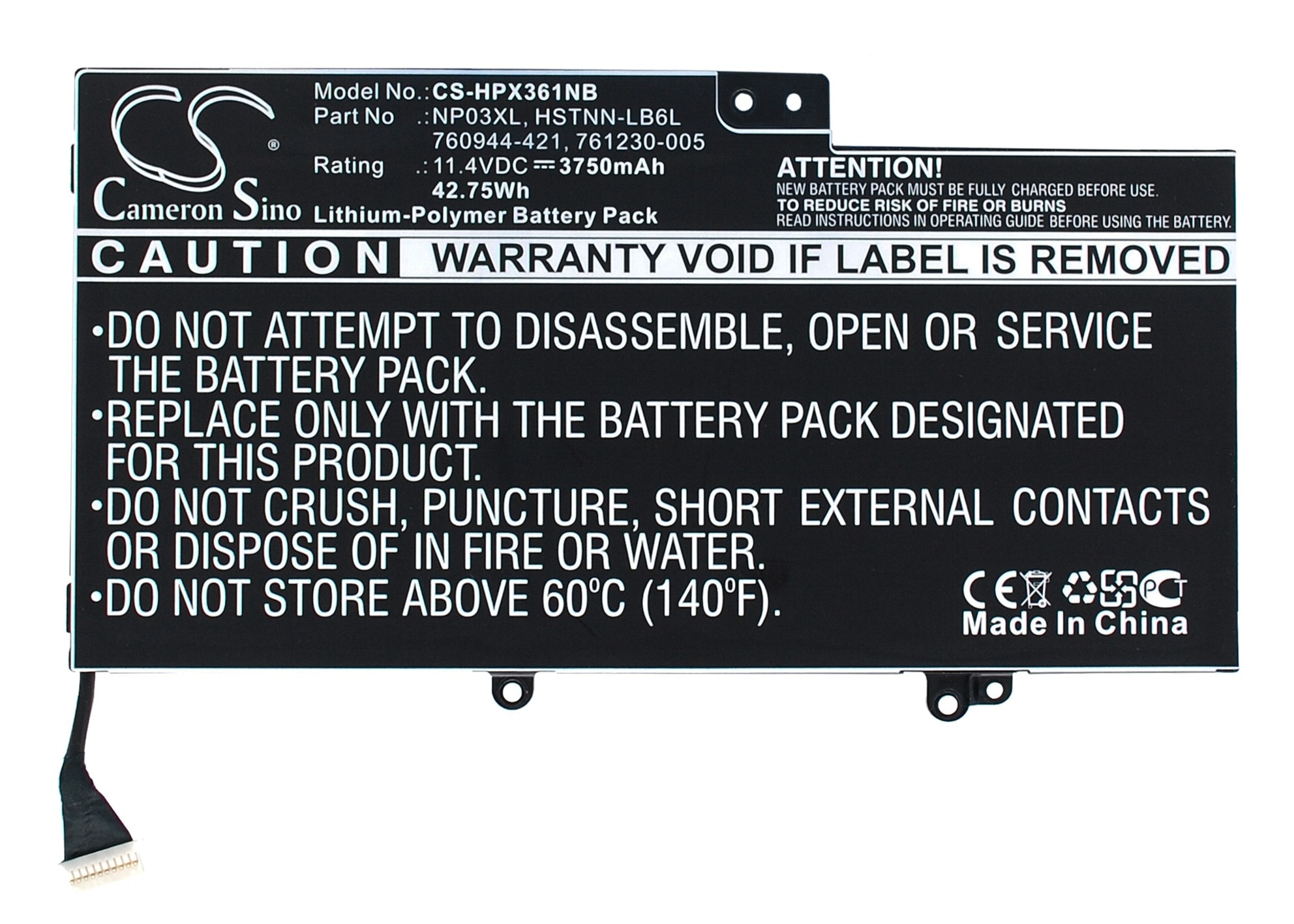 Batteri til bærbar PC for HP Pavilion X360, Pavilion X360 13-A010DX og andre