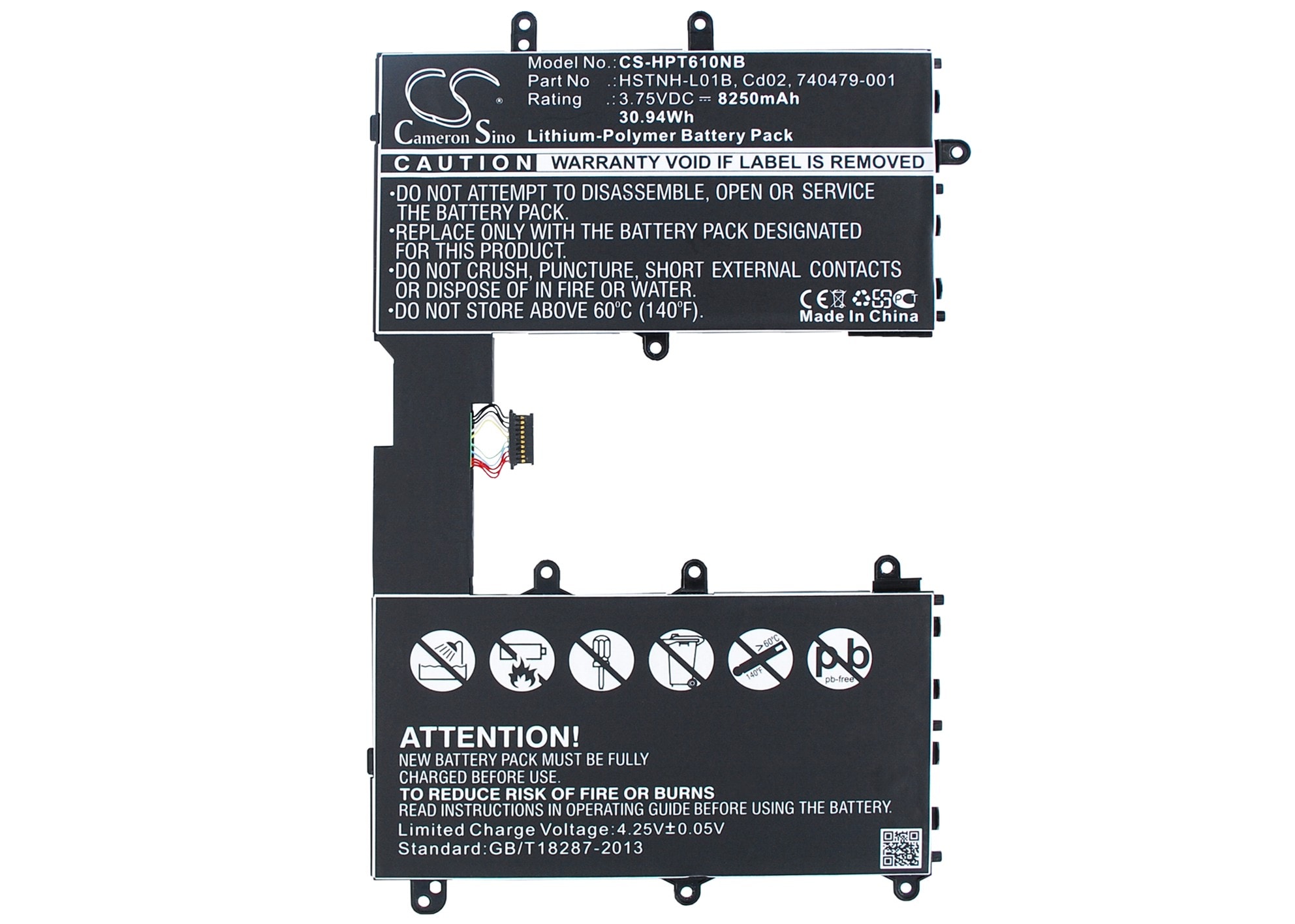 Batteri til bærbar PC for HP Omni 10, Pro Tablet 610, HSTNH-Q12C og andre