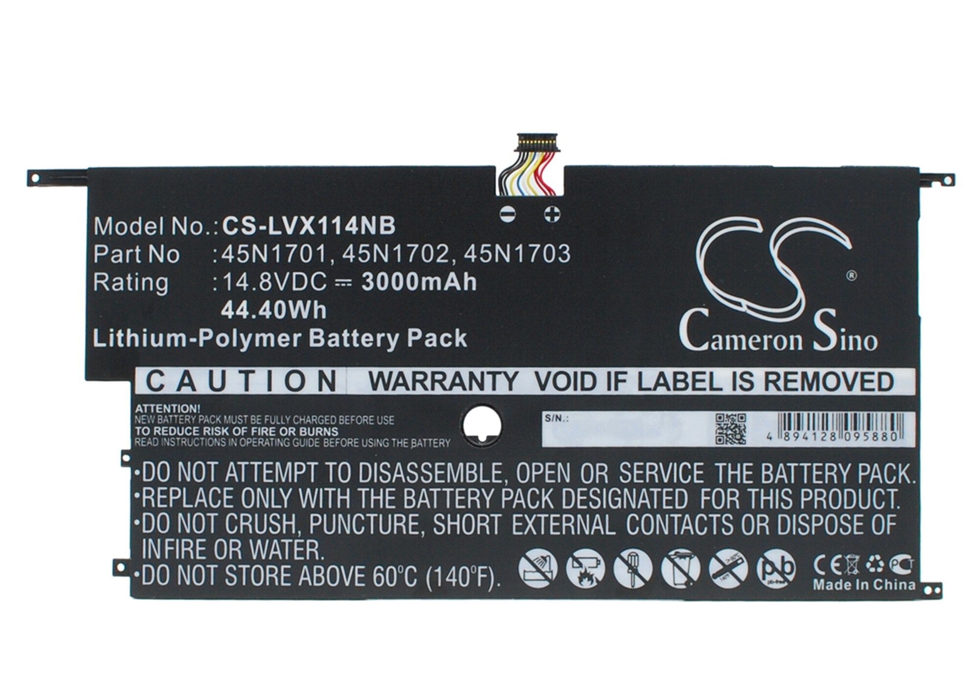 Batteri til bærbar PC for Lenovo ThinkPad X1 Carbon 14, 20A7, 20A8 og andre.