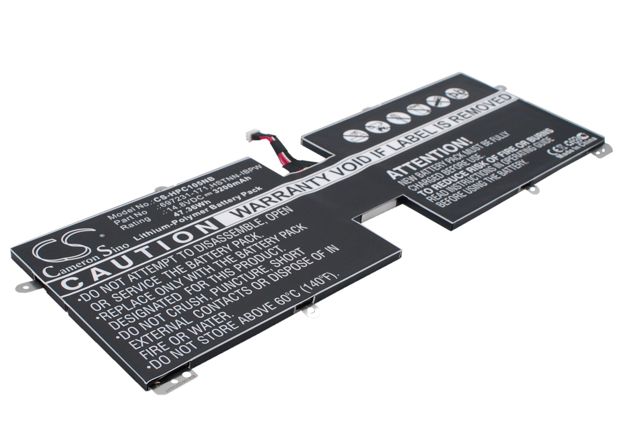 Batteri til bærbar PC for HP Spectre XT TouchSmart 15-4000eg, TPN-C105 og andre