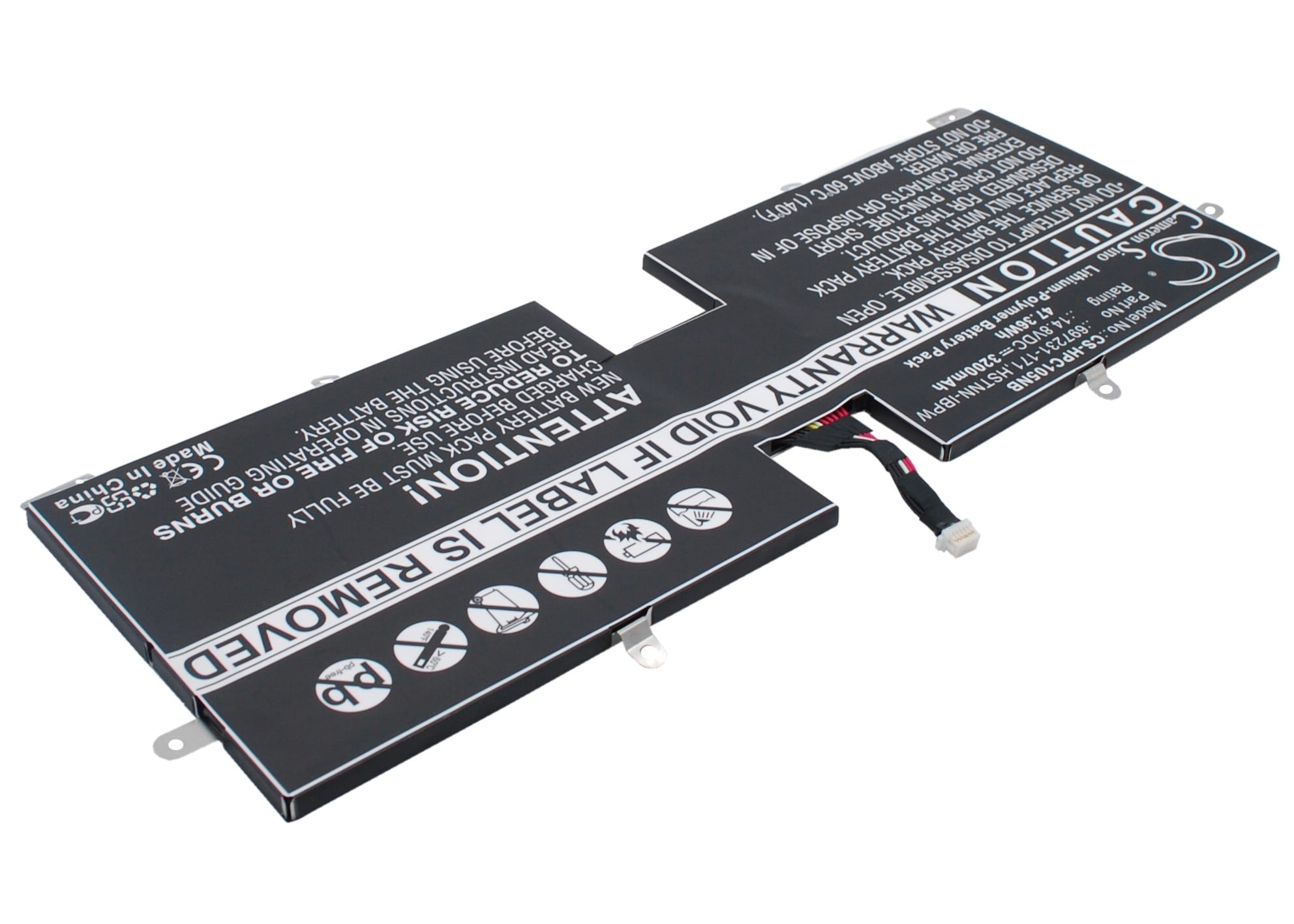 Batteri til bærbar PC for HP Spectre XT TouchSmart 15-4000eg, TPN-C105 og andre
