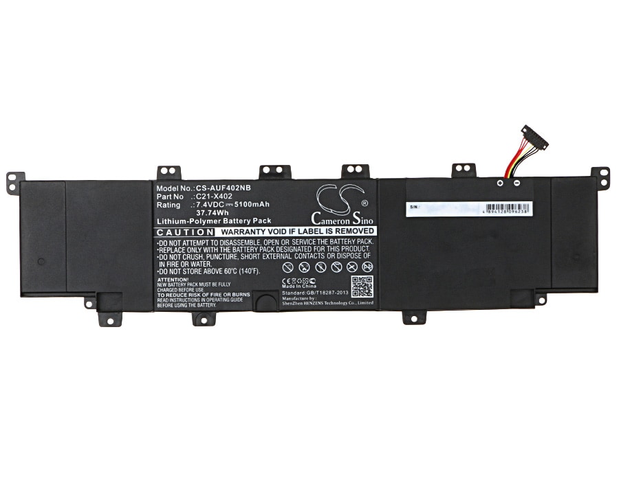 Batteri til bærbar PC for Asus F402C, F402CA-WX102H, X402CA-WX094D og andre.