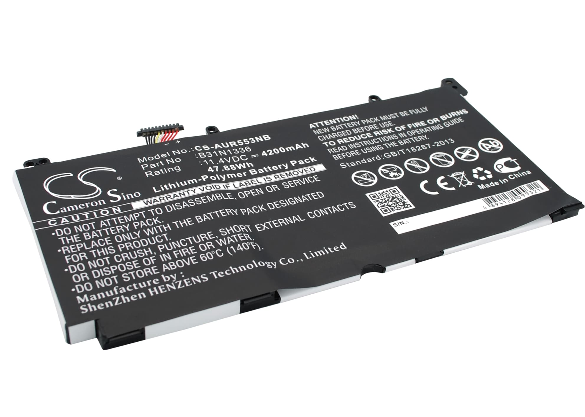 Batteri til bærbar PC for Asus R553LN, R553LN-XO106H-BE, R553LF og andre.