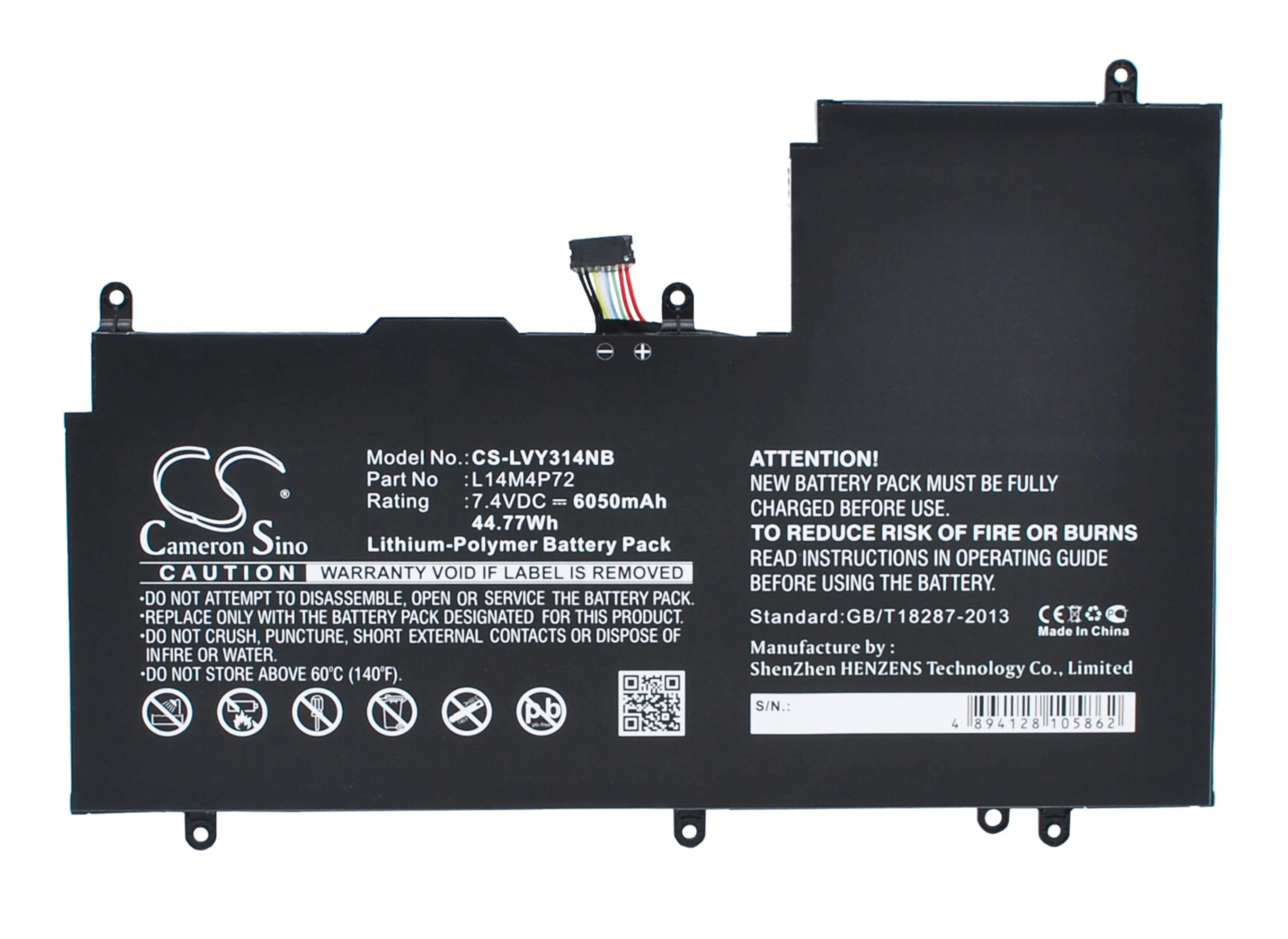 Batteri til bærbar PC for Lenovo Yoga 3 14, Yoga 700 14ISK, Yoga 3 1470 og andre.