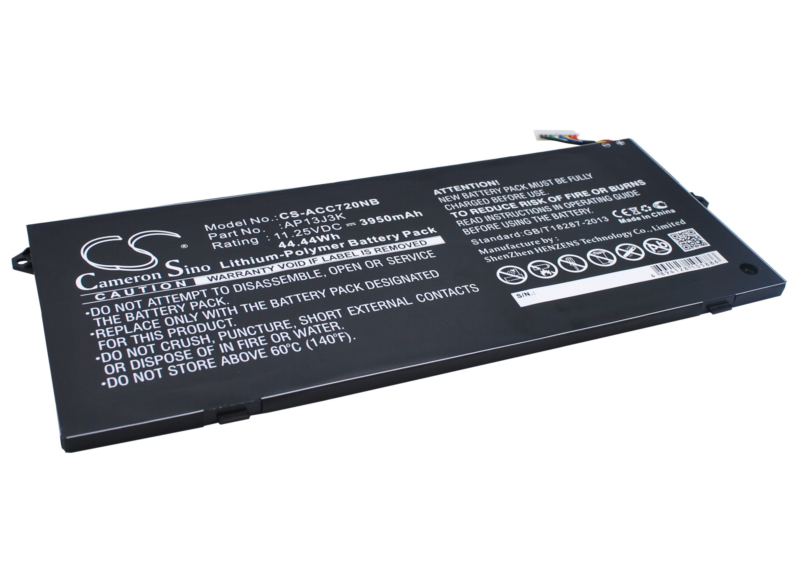 Batteri til bærbar PC for Acer Chromebook 11,6", Chromebook C720 og andre