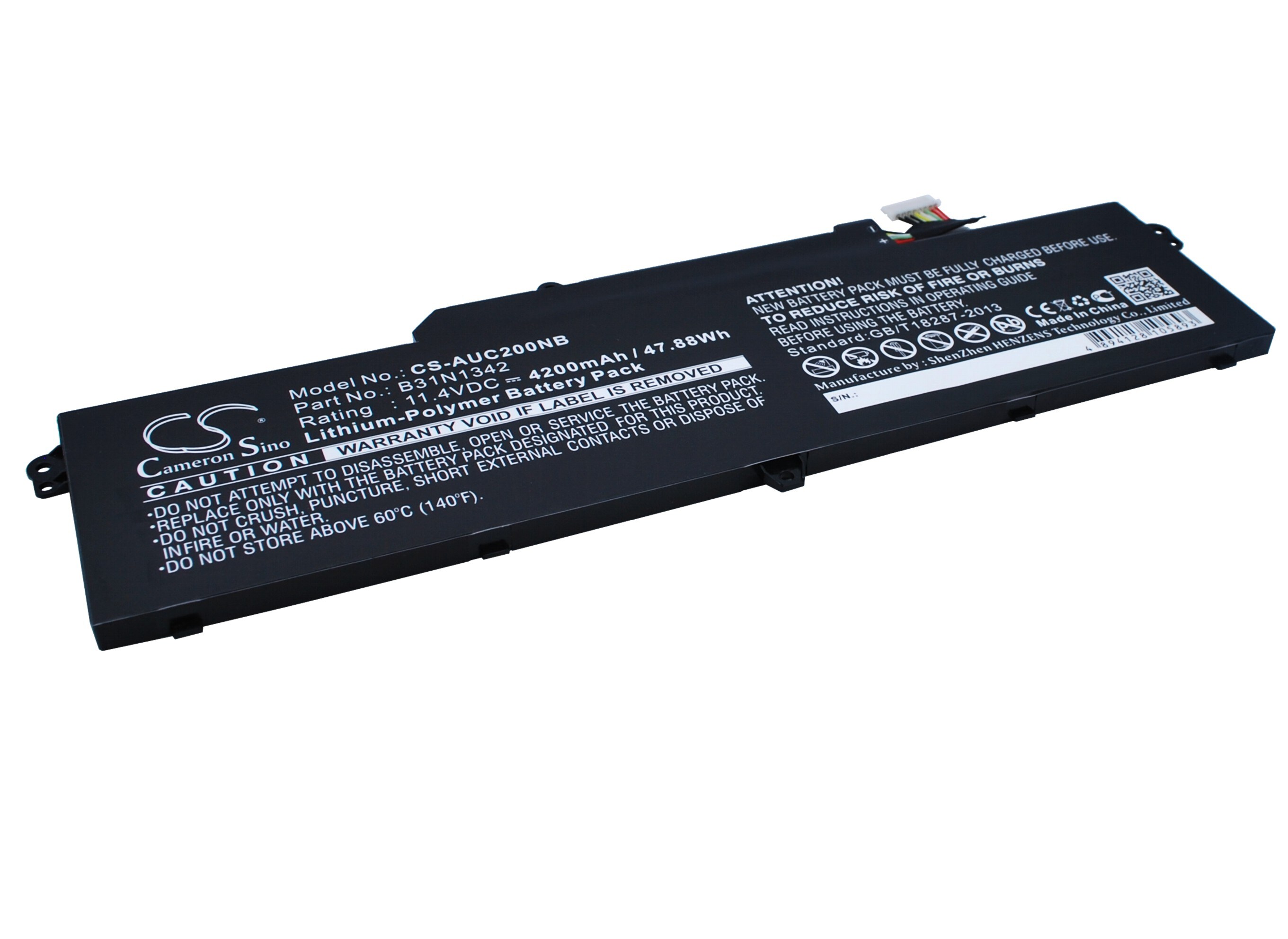 Batteri til bærbar PC for Asus Chromebook C200, Chromebook C200M og andre.