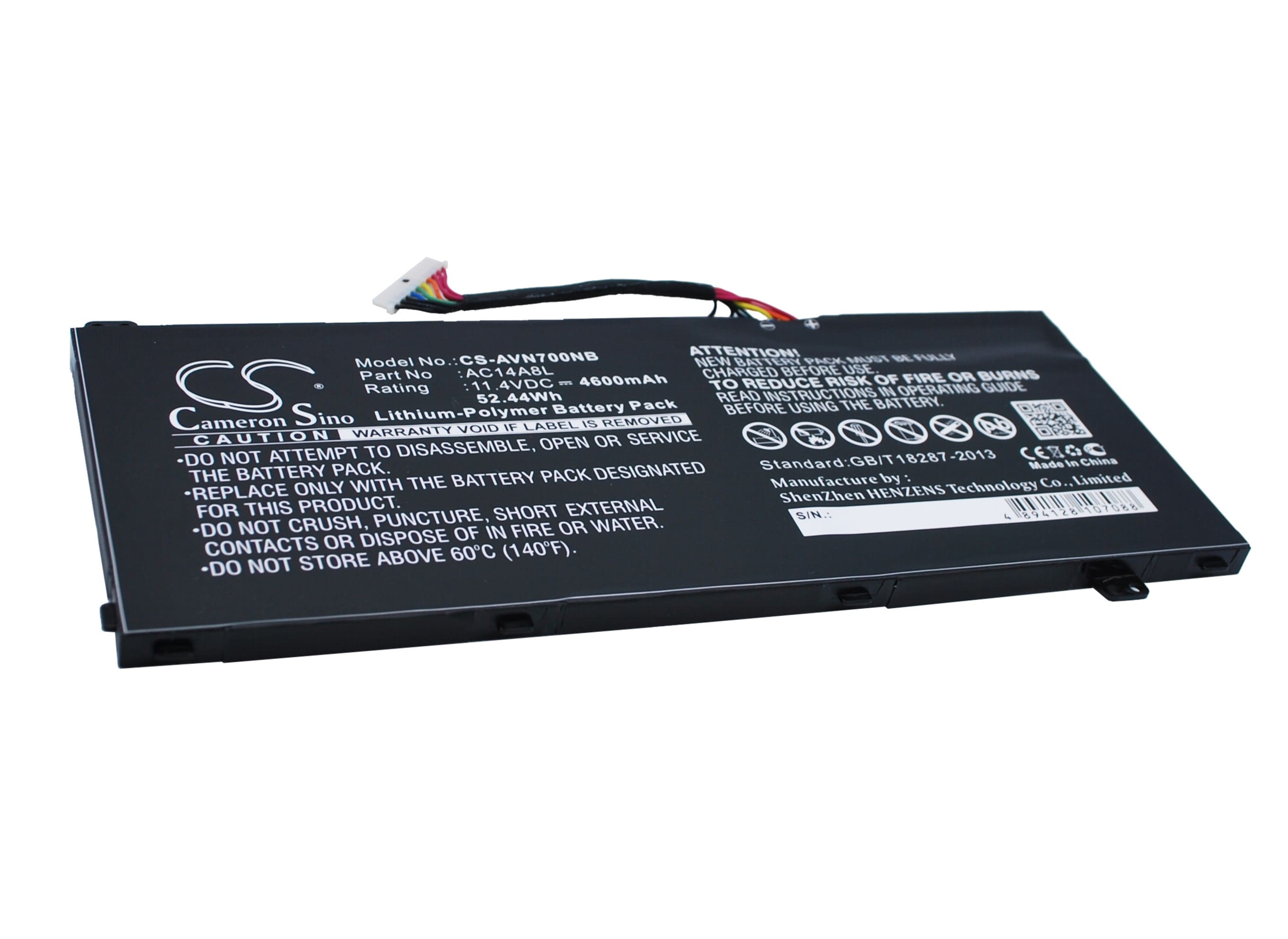 Batteri til bærbar PC for Acer Aspire VN7, Aspire VN7-571, Aspire VN7-571G og andre.