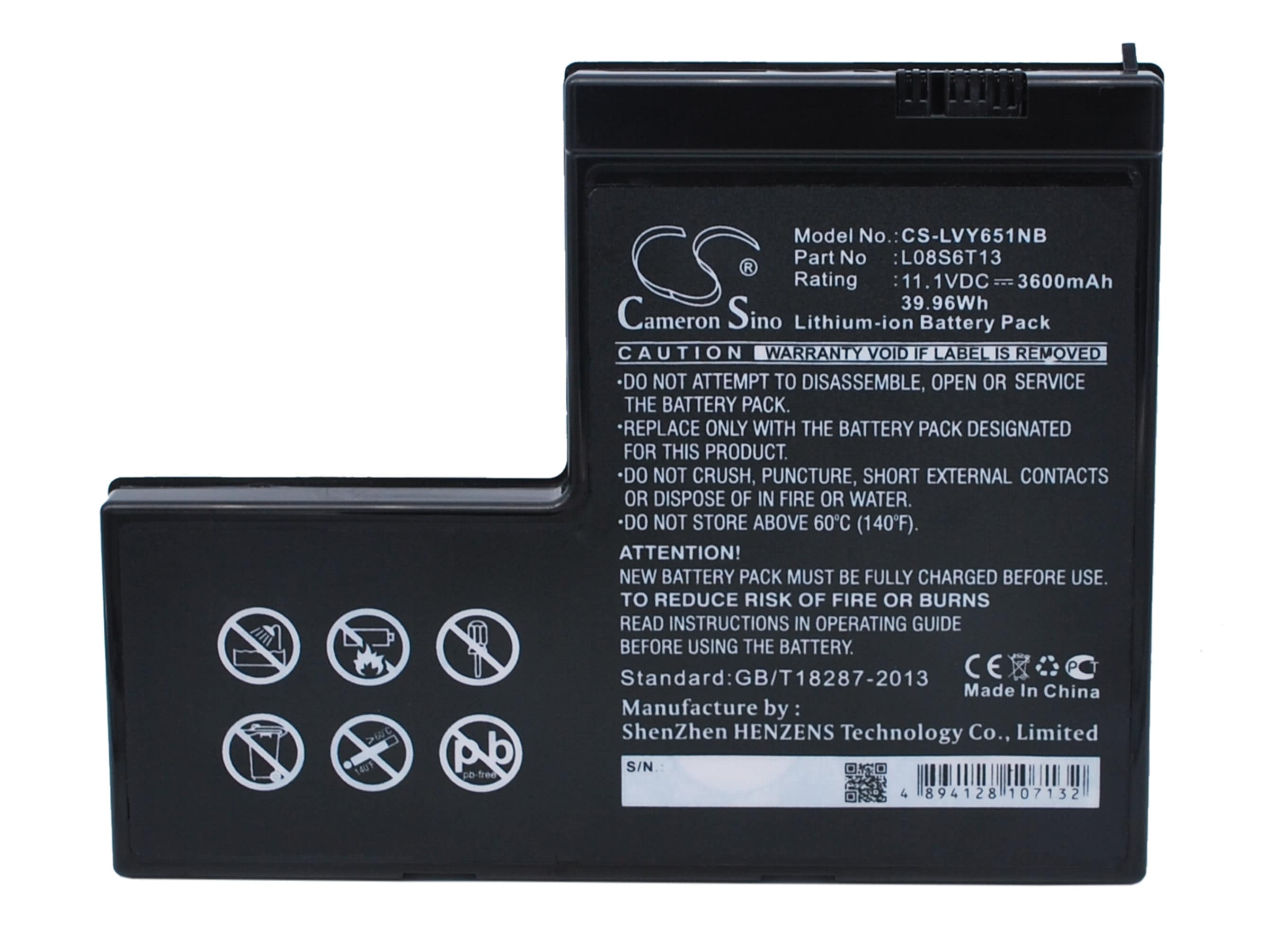 Batteri til bærbar PC for Lenovo IdeaPad Y650, IdeaPad Y650 4185