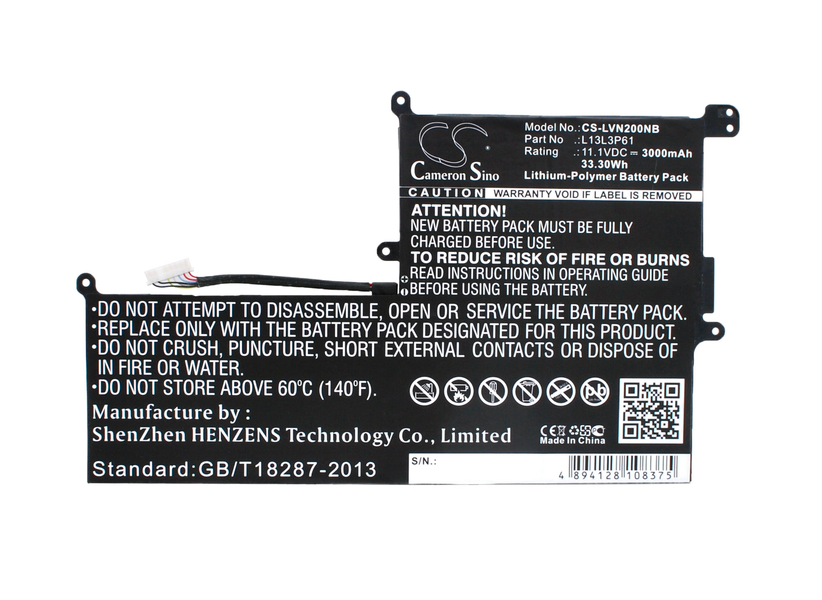 Batteri til bærbar PC for Lenovo Chromebook N20P, Chromebook 11.6 og andre.
