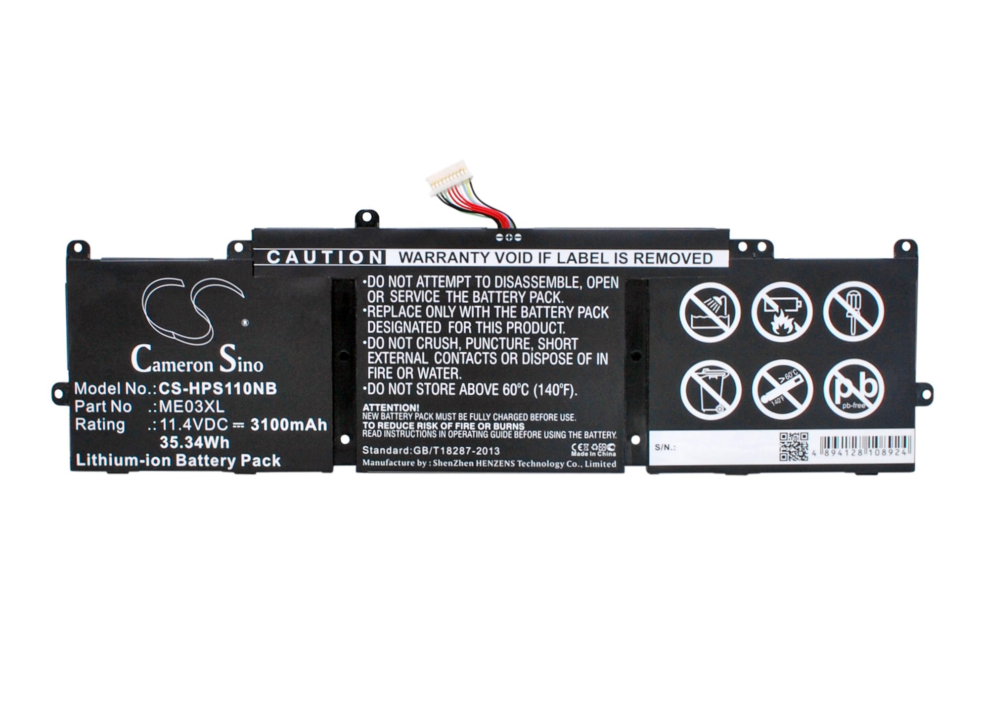 Batteri for bærbare og bærbare PC-er HP Stream 11-D001DX, Stream 11-D010CA og andre.