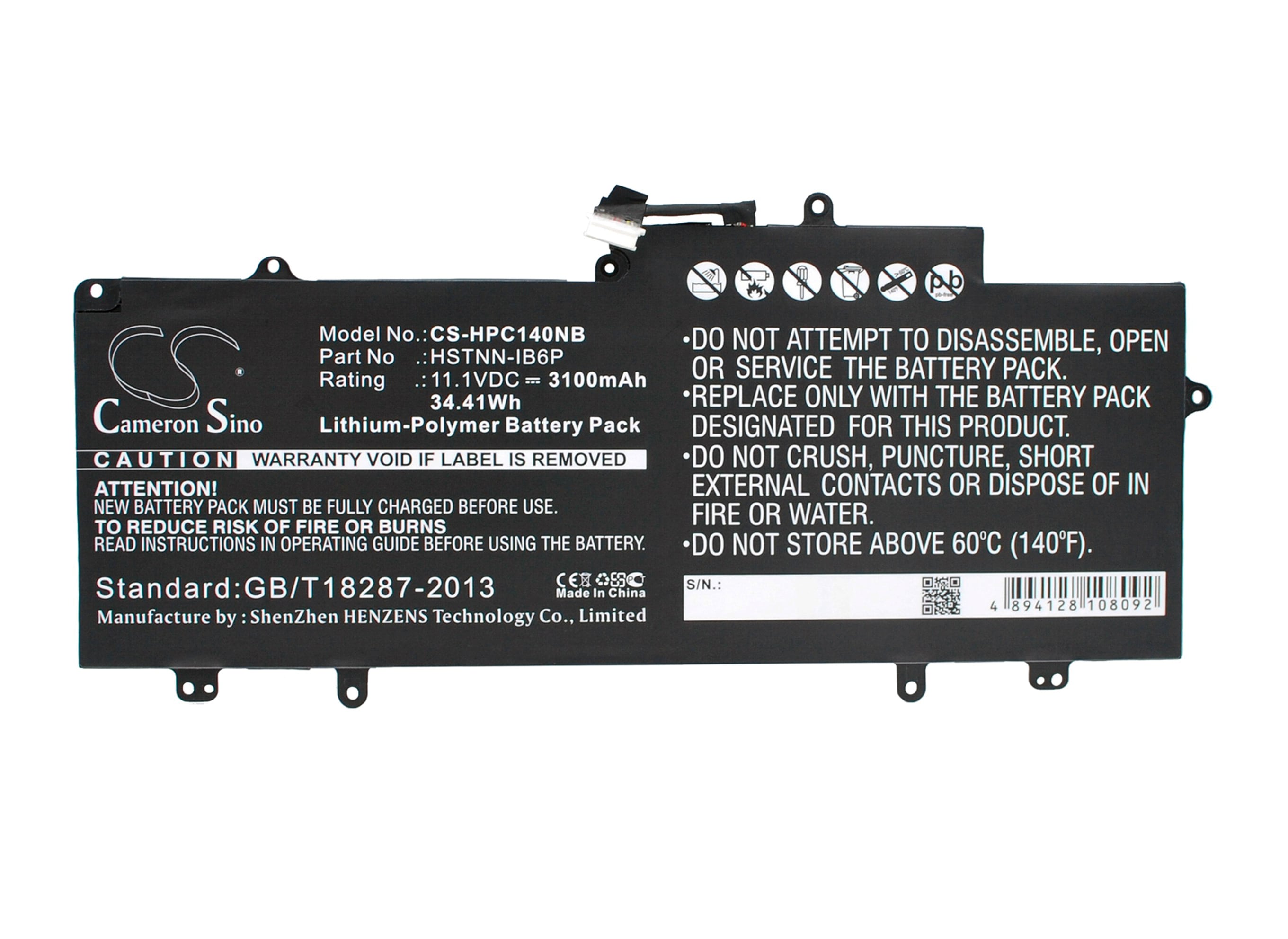 Batteri til bærbar PC for HP Chromebook 14-X, Chromebook 14-Q og andre