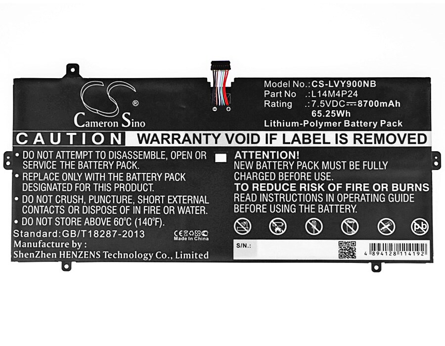 Batteri til bærbar PC for Lenovo Yoga 900, Yoga 4 Pro, YOGA900 og andre.