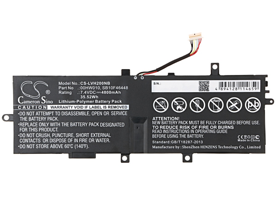 Batteri til bærbar PC for Lenovo ThinkPad Helix 2 og andre.