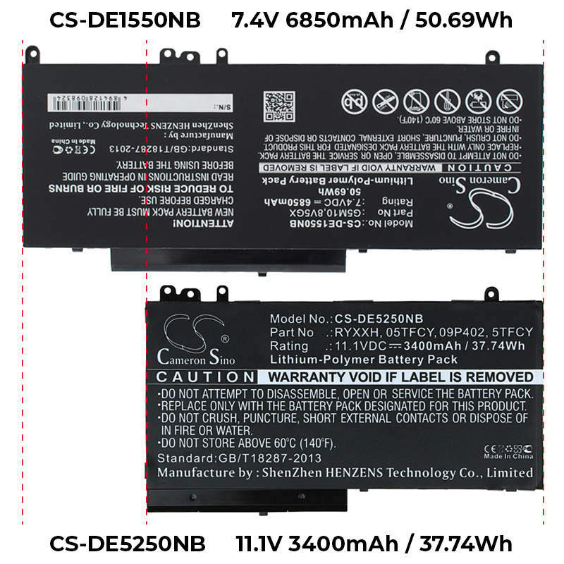 Batteri til bærbar PC for DELL Latitude 12 5000, Latitude 12 E5250 og andre.