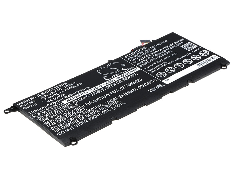Batteri til bærbar PC for DELL XPS 13 9343, XPS 13-9343, XPS9343-1818SLV og andre.