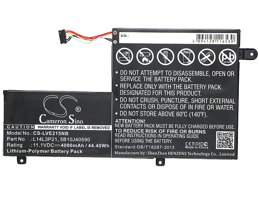 Batteri til bærbar PC for Lenovo Edge 2-1580, Edge 2-1580 80QF og andre.