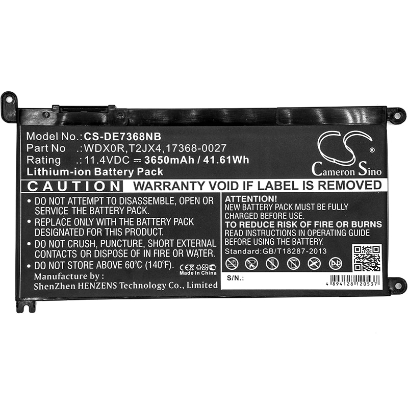 Batteri til bærbar PC for DELL INS 13MF PRO-D1508TS, Inspiron 13 7368 og andre.
