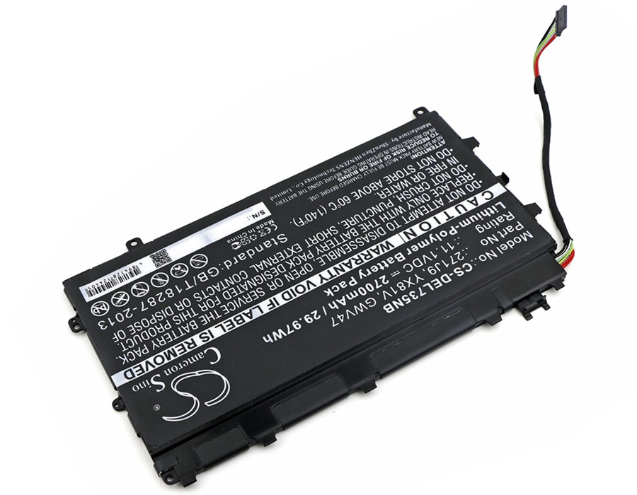 Batteri til bærbar PC for DELL Latitude 7350, Latitude 13 7000 og andre.