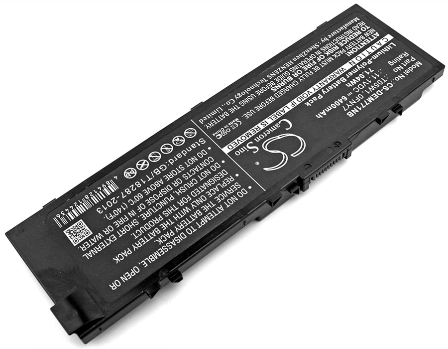 Batteri til bærbar PC for DELL Precision M7710, Precision 17 7000 og andre.