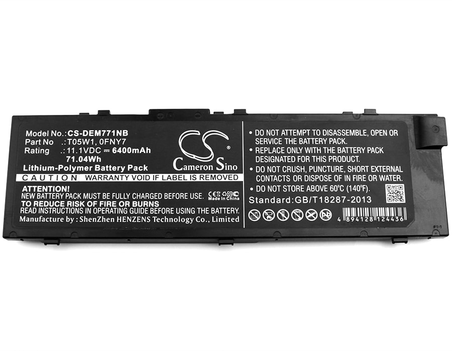 Batteri til bærbar PC for DELL Precision M7710, Precision 17 7000 og andre.