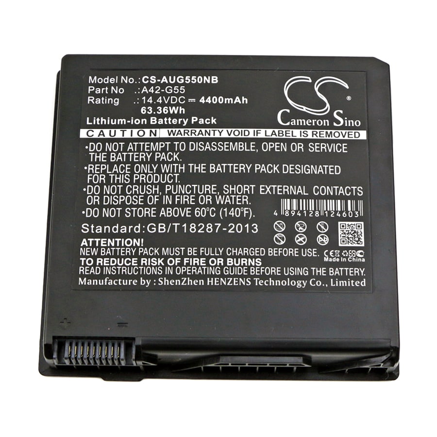 Batteri til bærbar PC for Asus G55, G55VW-DH71-CA, G55XI361VW-BL og andre.