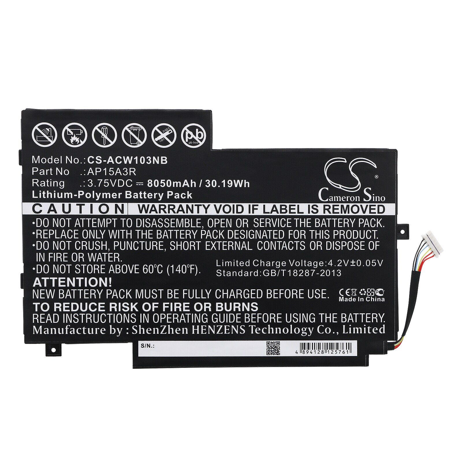 Batteri til bærbar PC for Acer Aspire Switch 10E, SW3-013, SW3-013-1566