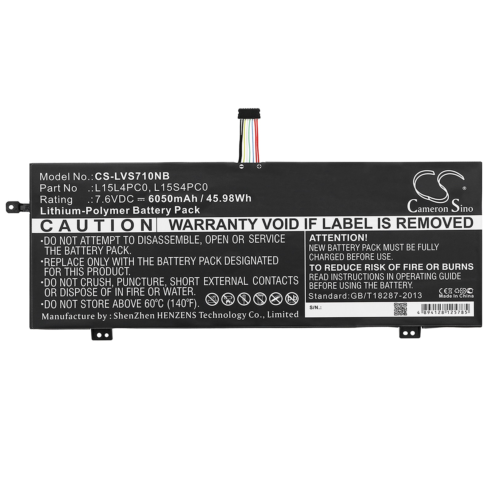 Batteri til bærbar PC for Lenovo IdeaPad 710S, IdeaPad 710S-13ISK og andre.