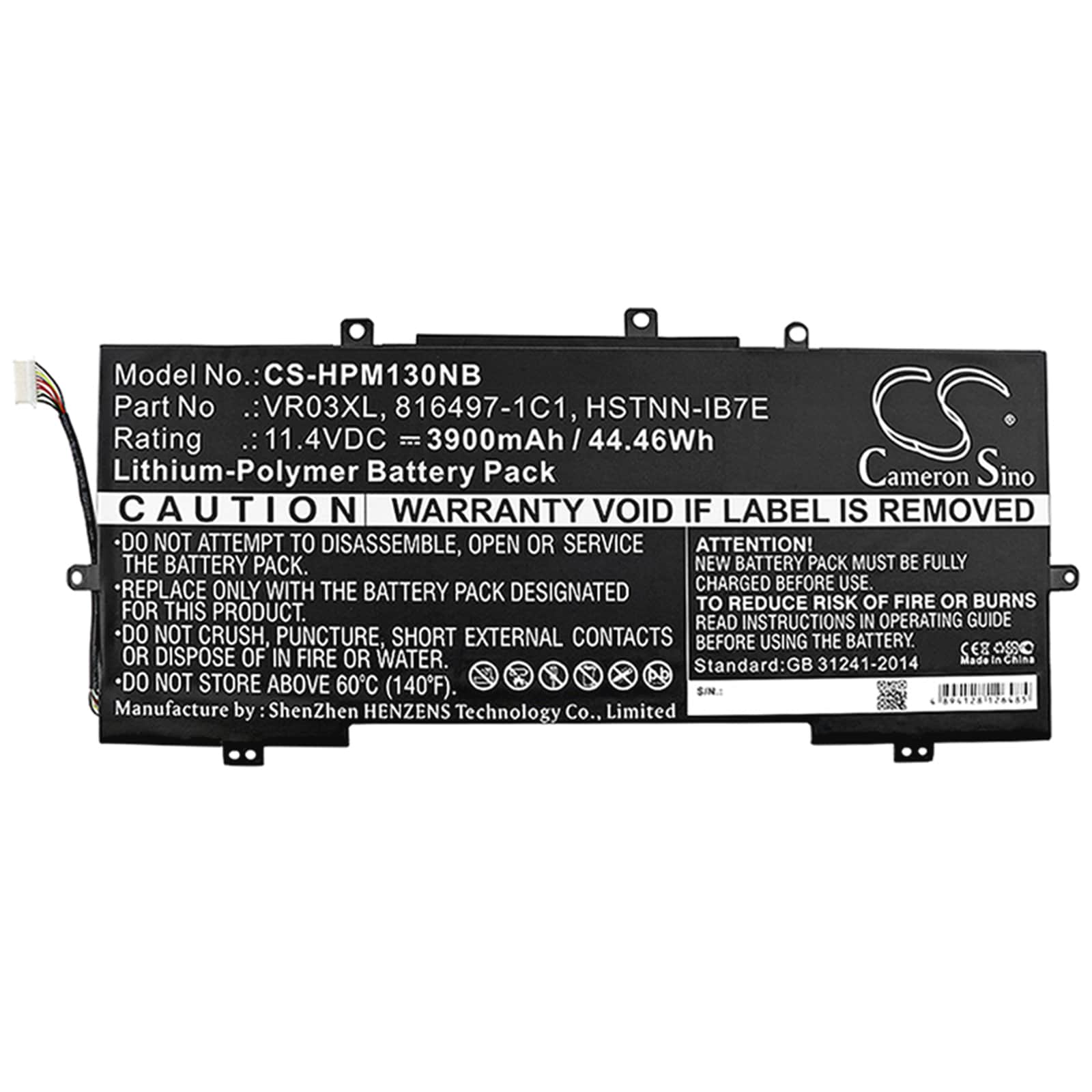Batteri til bærbar PC for HP Pavilion 13-D, Pavilion 13-D023TU og andre
