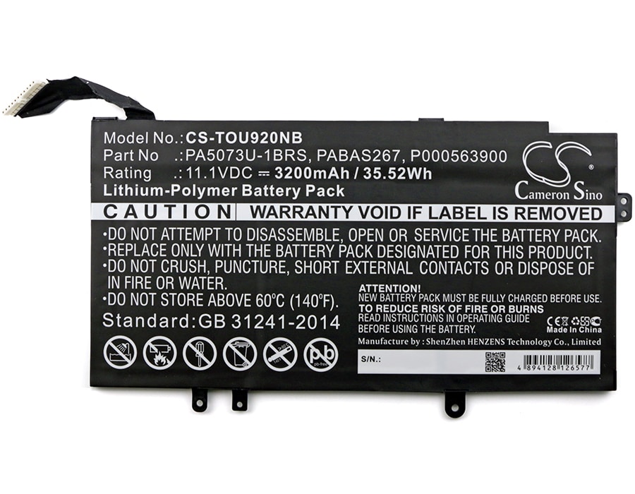 Batteri til bærbar PC for Toshiba Satellite U925t, Satellite U920t og andre.