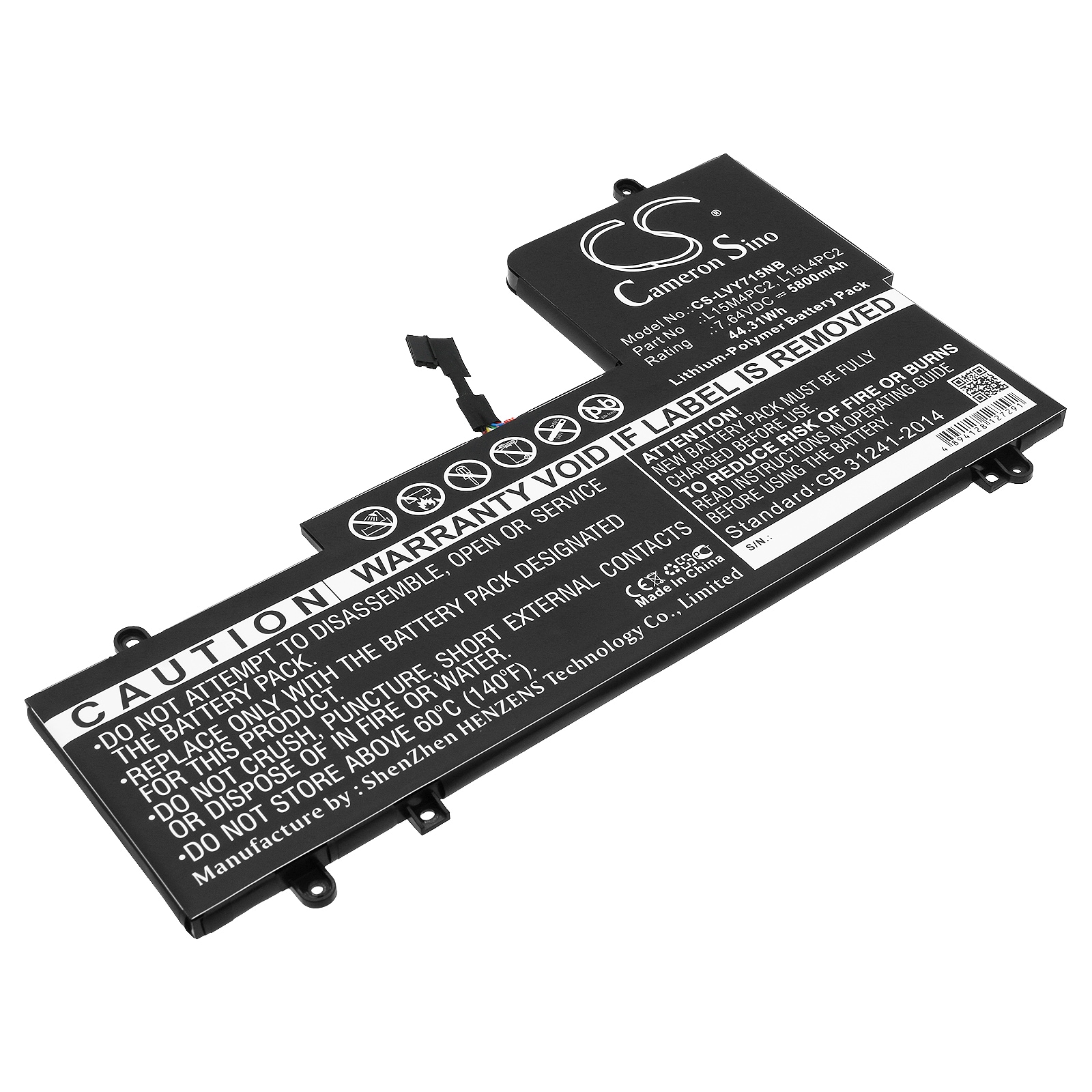 Batteri til bærbar PC for Lenovo Yoga 710 15", Yoga 710-15ISK og andre.