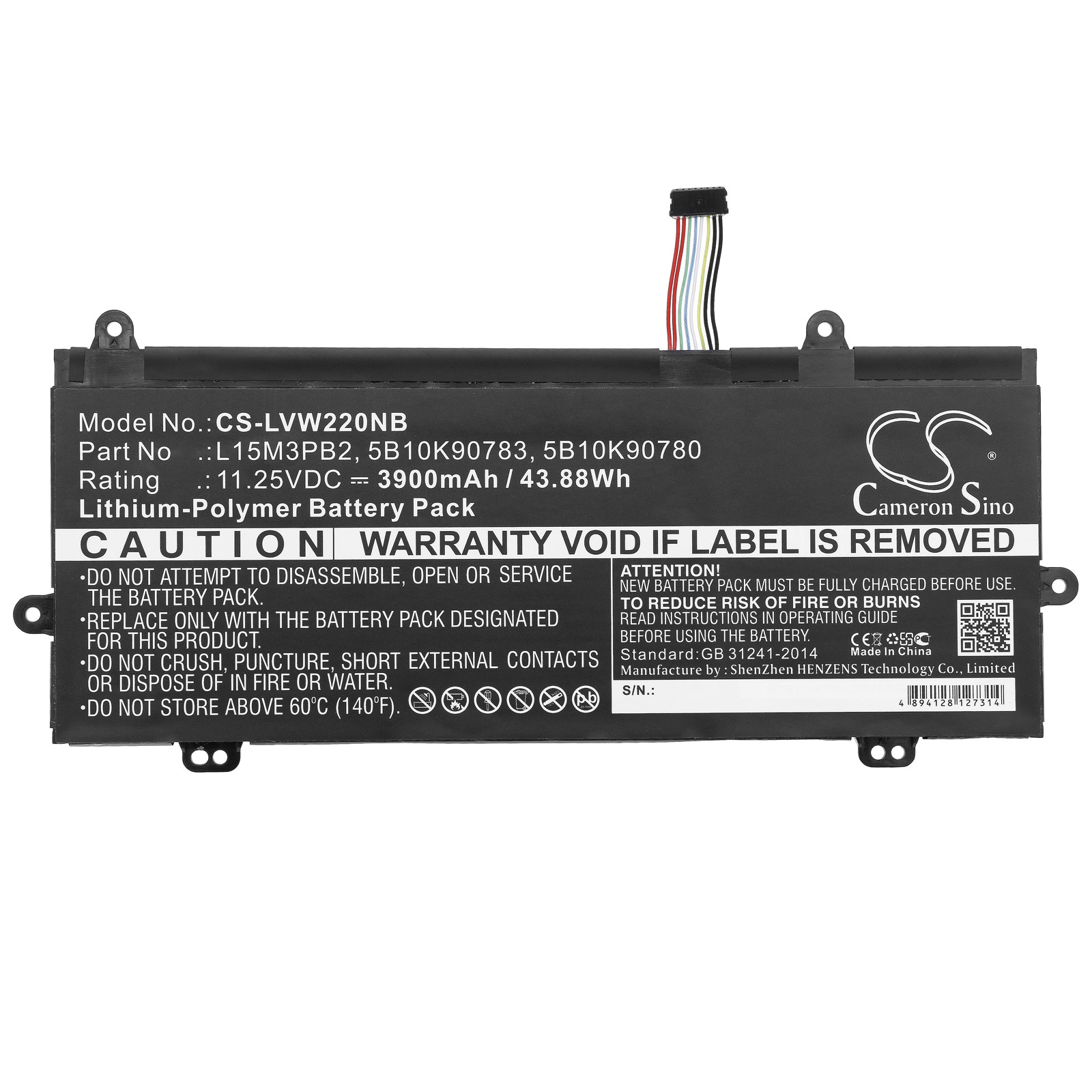 Batteri til bærbar PC for Lenovo N22 Winbook, 80SF0000US, iDeapad N22 og andre.
