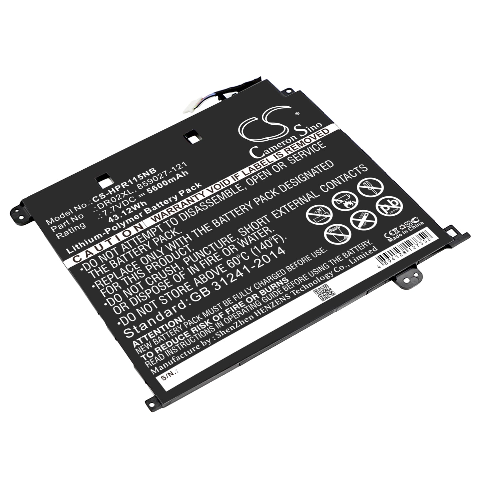 Batteri til bærbar PC for HP Chromebook 11 G5, Chromebook 11-V og andre