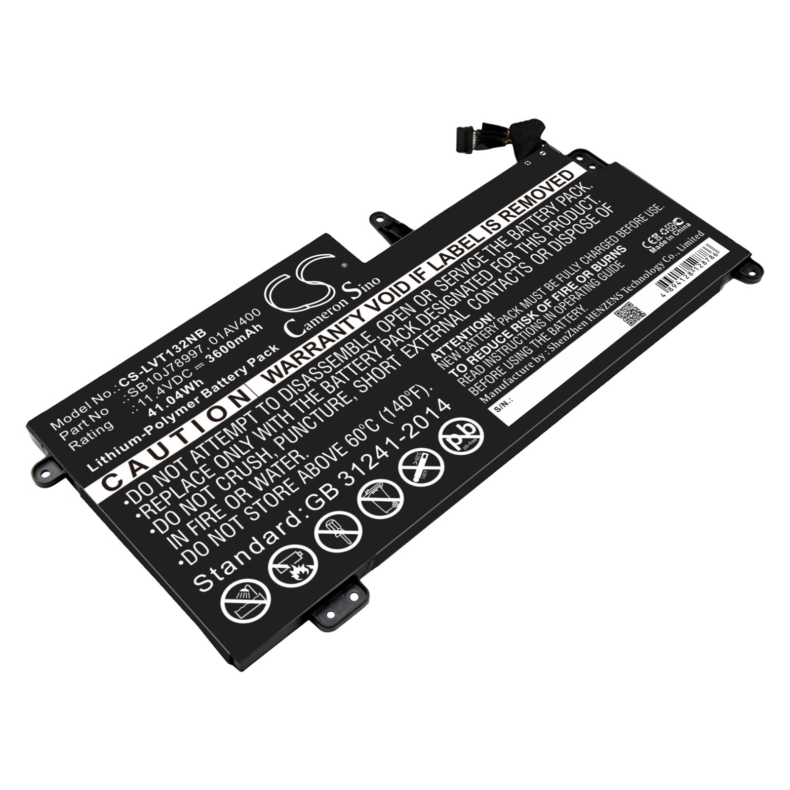 Batteri til bærbar PC for Lenovo ThinkPad 13 Chromebook og andre.