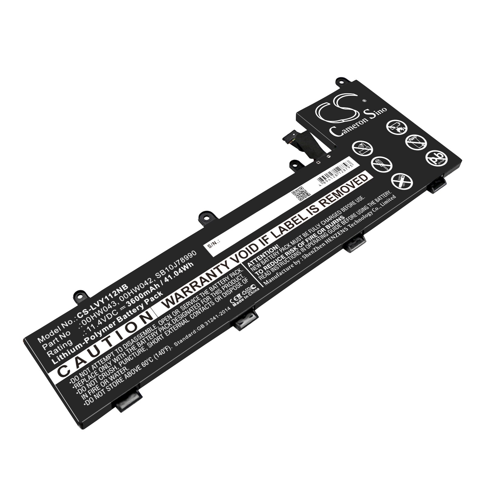 Batteri til bærbar PC for Lenovo ThinkPad Yoga 11e Chromebook, Yoga 11e 20GC og andre.