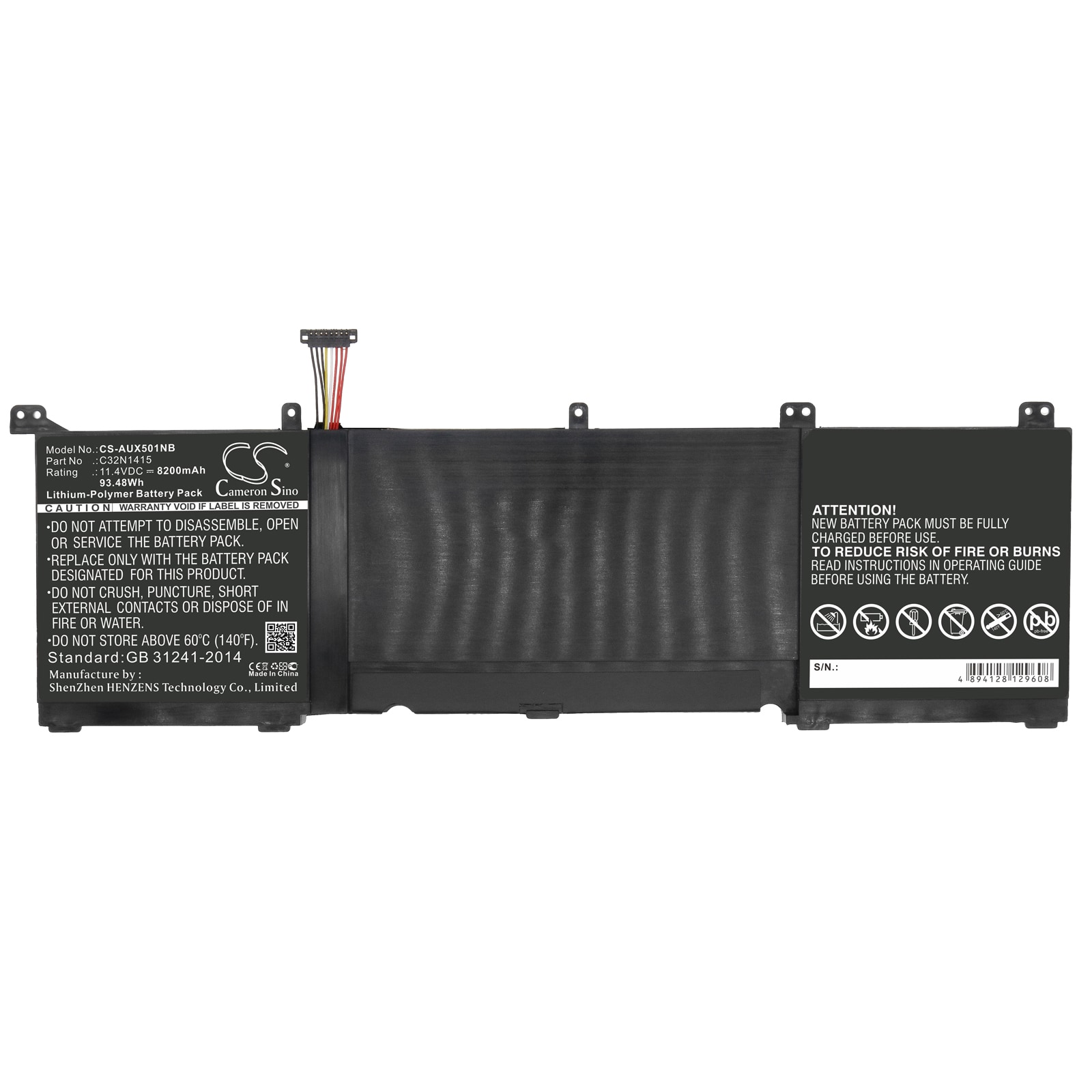 Batteri til bærbar PC for Asus ZenBook Pro UX501J, ZenBook Pro UX501L og andre.