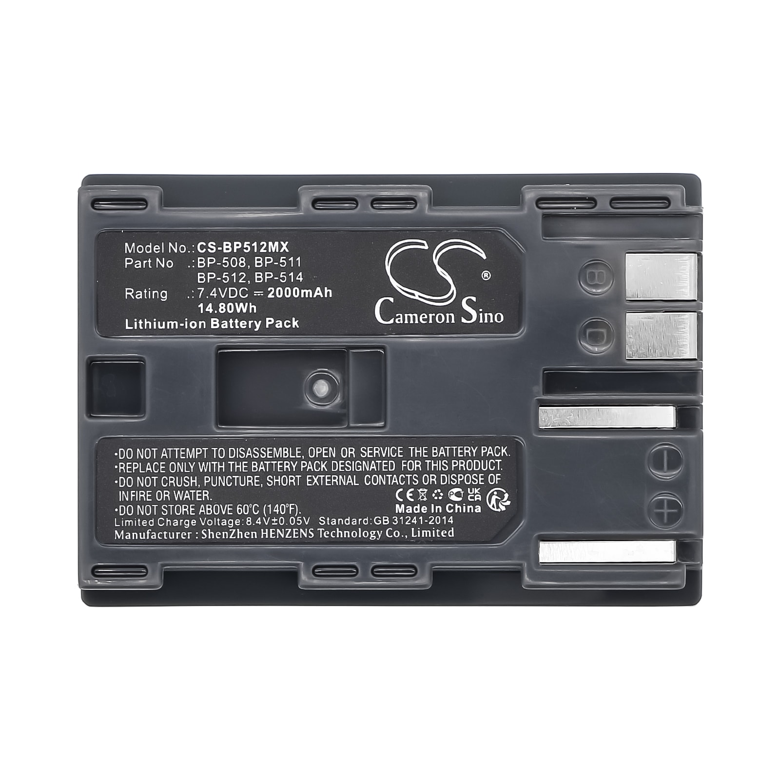 Batteri til kamera for Canon DM-MV100X, DM-MV100Xi, DM-MV30 osv.