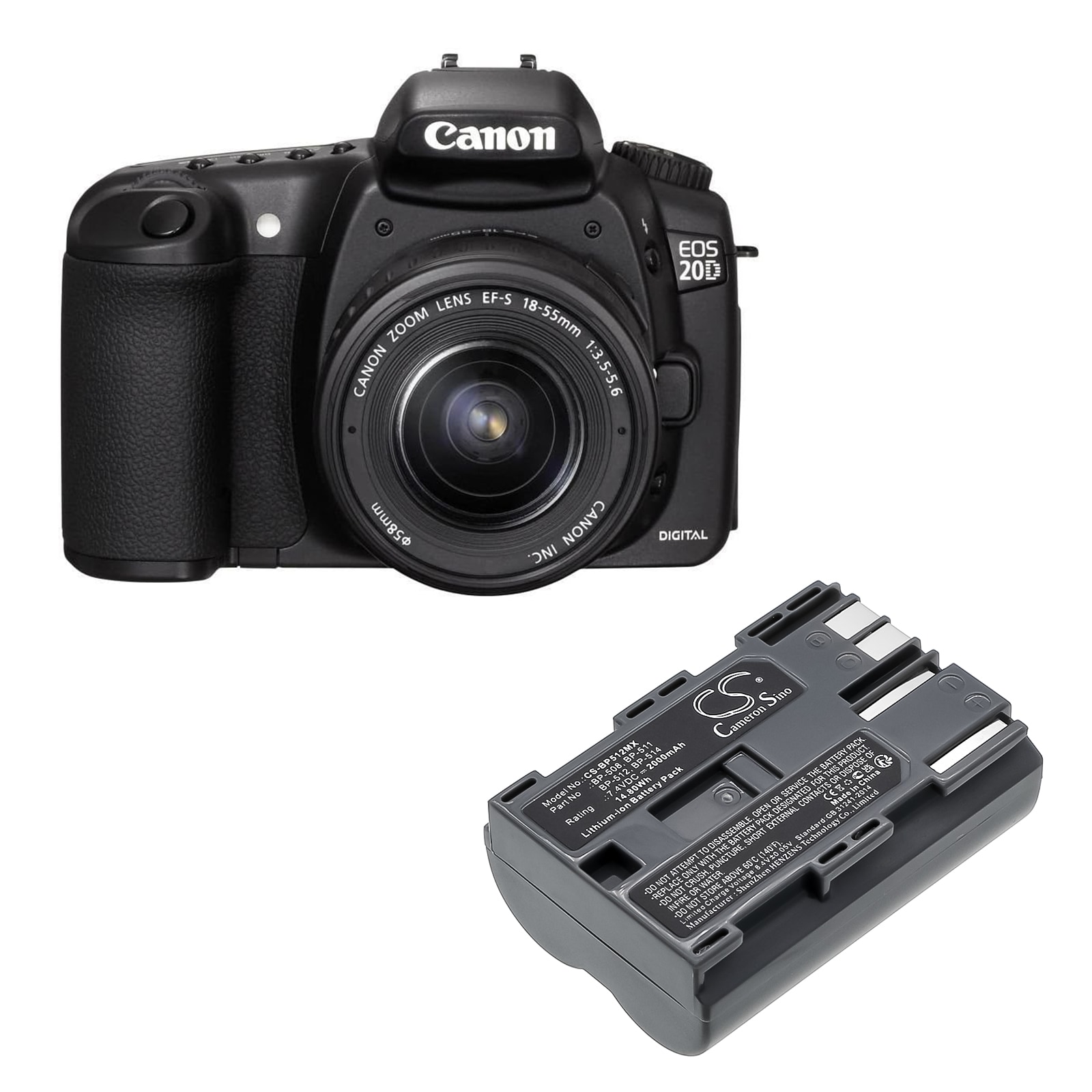 Batteri til kamera for Canon DM-MV100X, DM-MV100Xi, DM-MV30 osv.