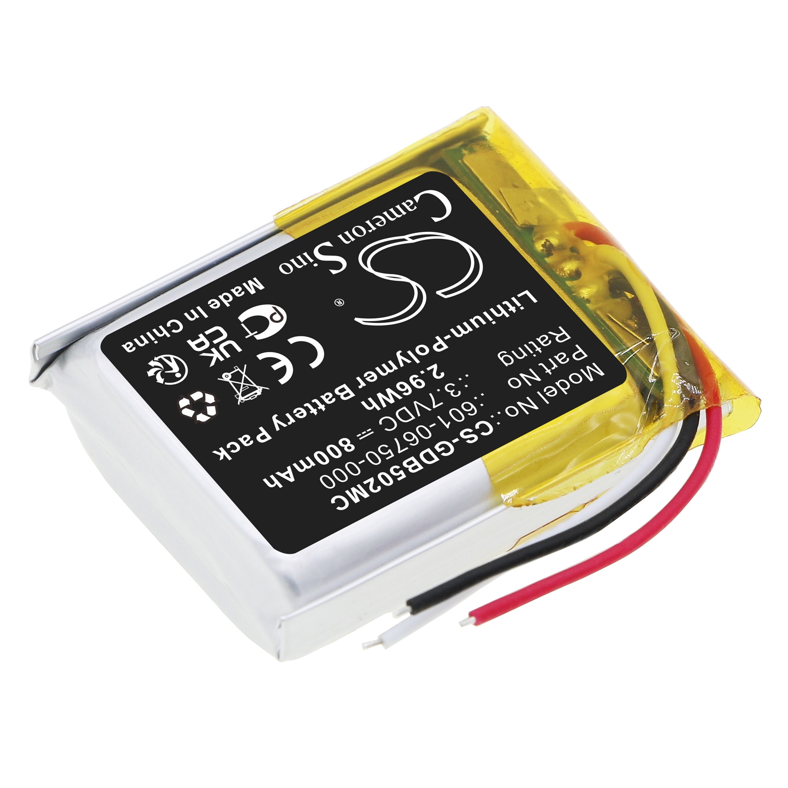Batteri til kamera for GoPro Hero 4 Session, CHDHS-101, Hero 5 Session og andre.